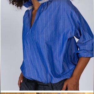 A SHIRT THING - PENELOPE BLUE STRIPE size L